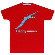 Load image into Gallery viewer, Personalised Pterodactyl Men&#39;s T-Shirt available in red, turquoise, royal blue, and green