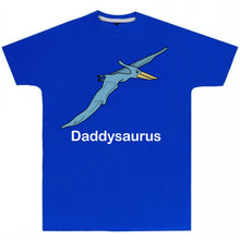 Load image into Gallery viewer, Personalised Pterodactyl Men&#39;s T-Shirt available in red, turquoise, royal blue, and green