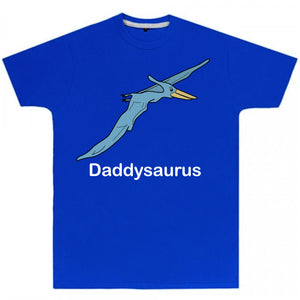 Personalised Pterodactyl Men's T-Shirt available in red, turquoise, royal blue, and green