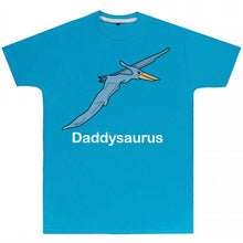 Load image into Gallery viewer, Personalised Pterodactyl Men&#39;s T-Shirt available in red, turquoise, royal blue, and green