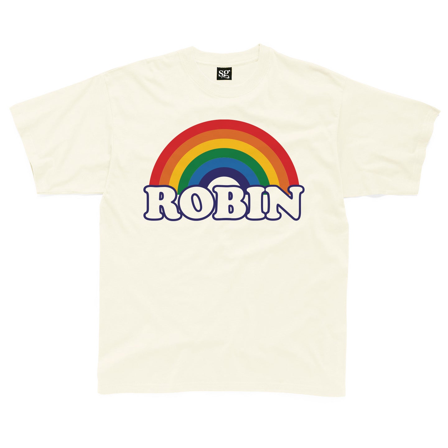 Personalised retro rainbow kids t-shirt