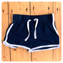 Load image into Gallery viewer, Retro Track Shorts (available in red or blue)