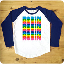 Load image into Gallery viewer, Personalised Colour Overlay Raglan Baseball Women&#39;s T-Shirt
