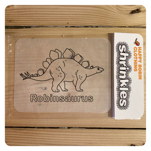 Personalised  Stegosaurus shrinkle