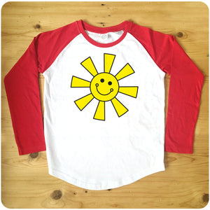 Sun Raglan Baseball Women's T-Shirt