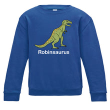 Load image into Gallery viewer, T-Rex Personalised Kids Sweatshirt