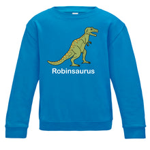 Load image into Gallery viewer, T-Rex Personalised Kids Sweatshirt