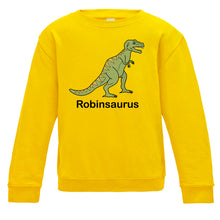 Load image into Gallery viewer, T-Rex Personalised Kids Sweatshirt