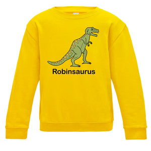 T-Rex Personalised Kids Sweatshirt