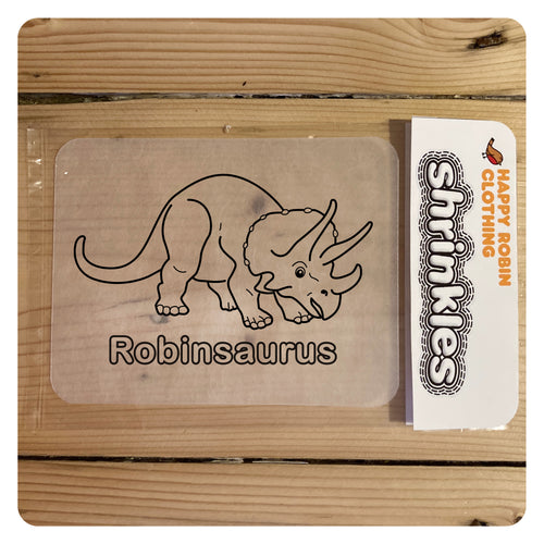 Personalised Triceratops shrinkle
