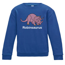 Load image into Gallery viewer, Triceratops Personalised Kids Sweatshirt