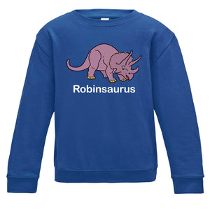 Triceratops Personalised Kids Sweatshirt