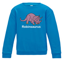 Load image into Gallery viewer, Triceratops Personalised Kids Sweatshirt