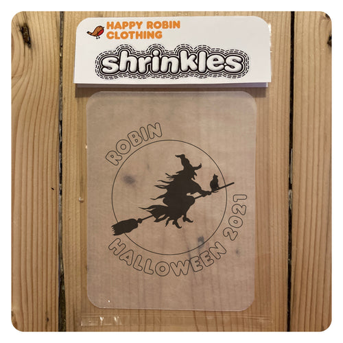 Personalised Halloween Witch shrinkle